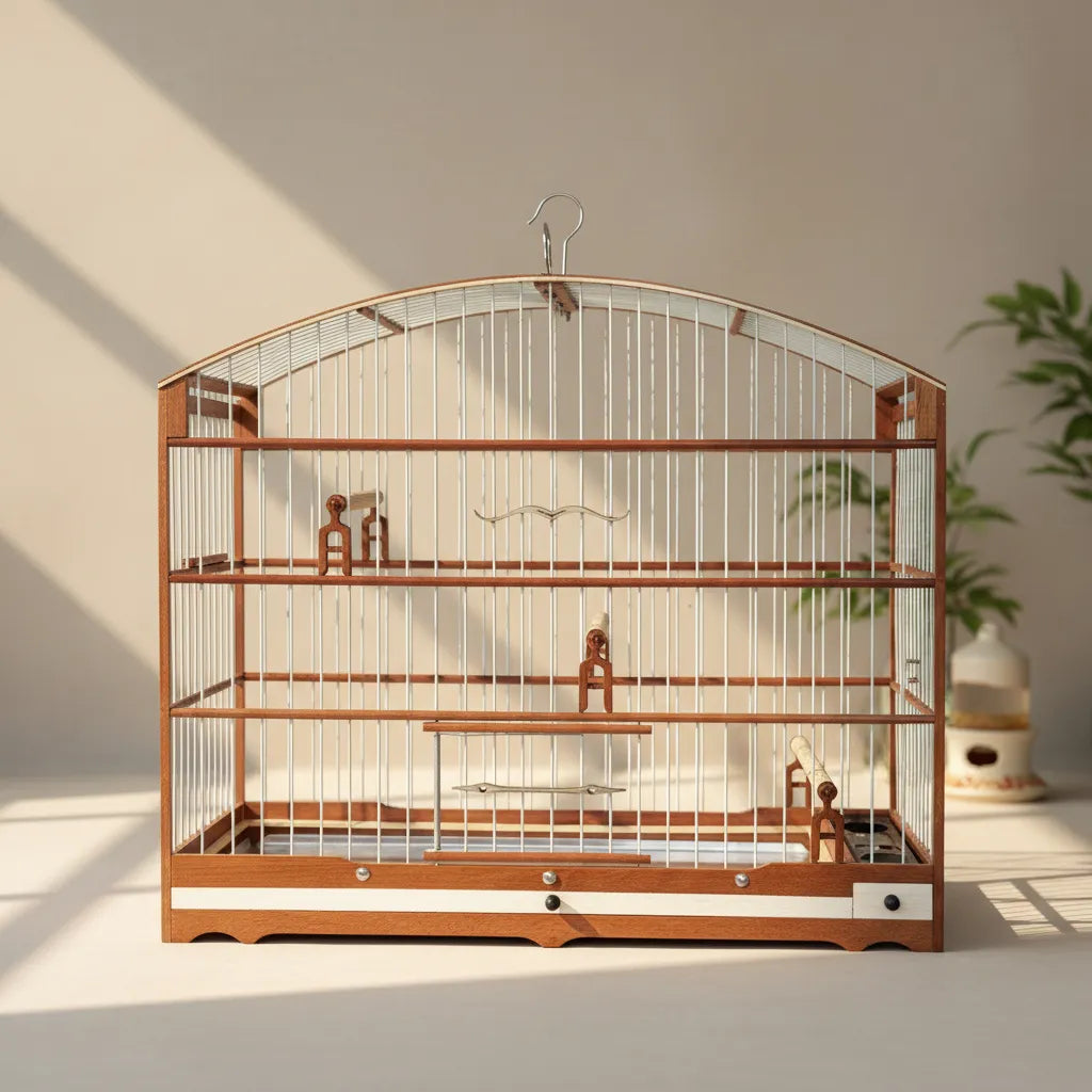 Gaiola Luxo Para Trinca Ferro Sabia De Madeira Cedrinho Vermelho